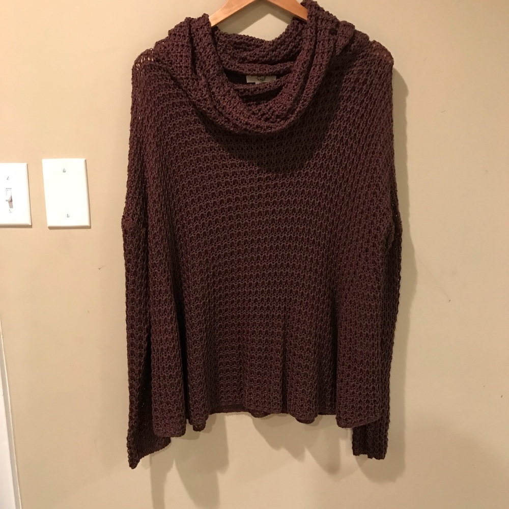 Boutique sweater with cold shoulder